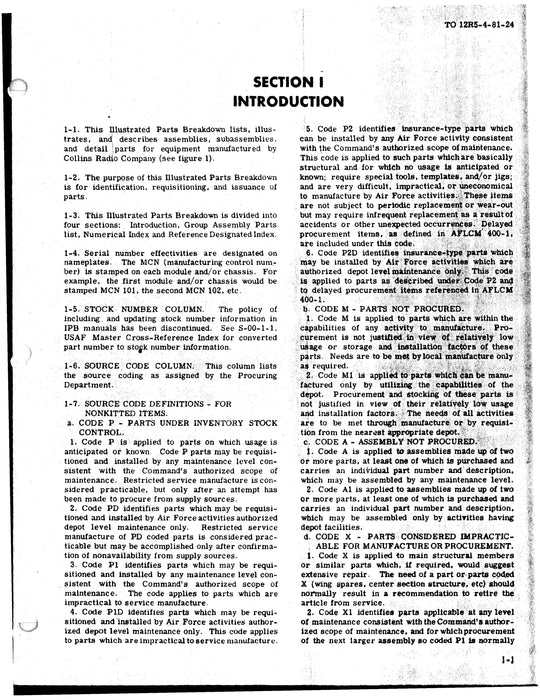 Collins 562R-1E Roll Computer Illustrated Parts Manual TO 12R5-4-81-24