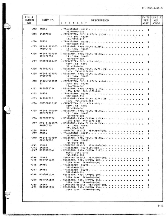 Collins 562R-1E Roll Computer Illustrated Parts Manual TO 12R5-4-81-24