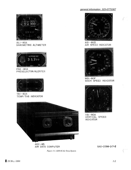 Collins ADS-85 Air Data System Installation Manual 523-0775306-00311A