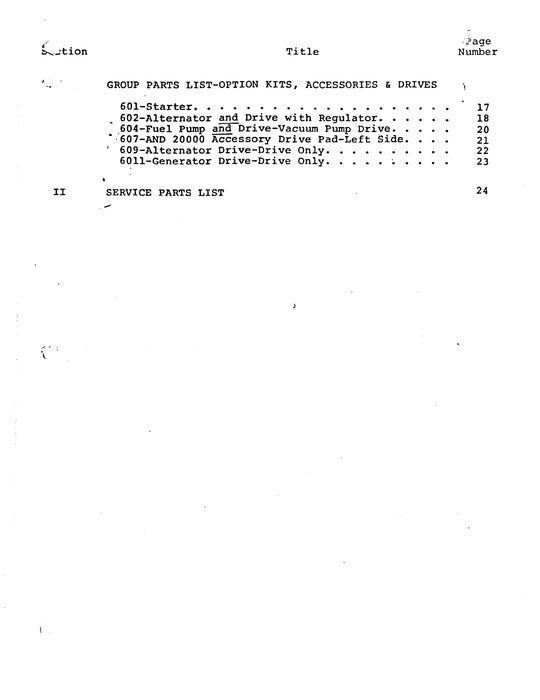 Franklin Sport 6-180 & Sport 6-220 Parts Catalog Not Illustrated