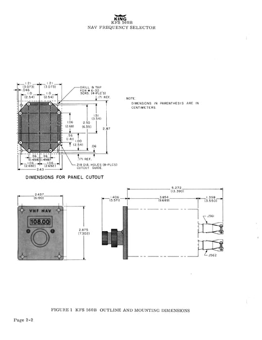 King KFS-560B Nav Frequency Selector Installation Manual (006-0113-00)