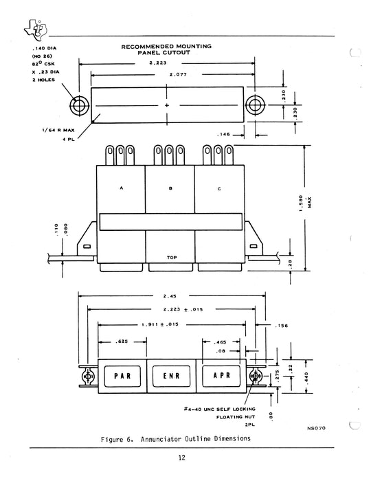 Texas Instruments TI 9100 Loran C Navigation System Installation Data for Bell Helicopter 206 Series