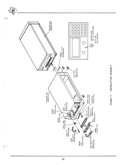 Texas Instruments TI 9100 Loran C Navigation System Installation Data for Cessna 210 Series