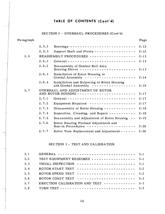 Beechcraft H-14 Autopilot AIM 300 Horizon Reference Indicator Overhaul Instructions 92-30615