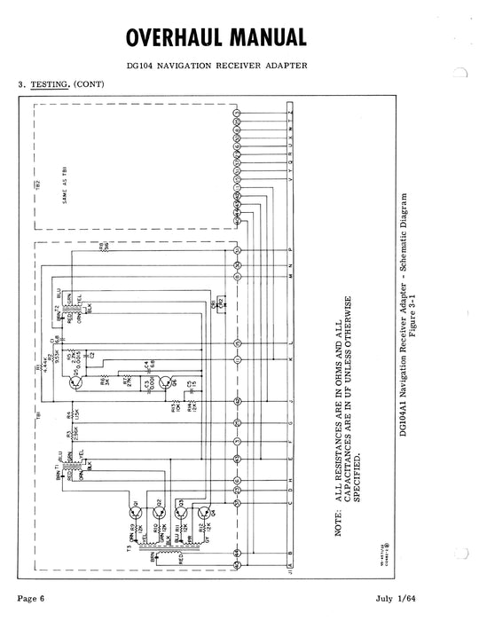 Beechcraft H-14 Autopilot DG104A1, B1 Adapter Overhaul Instructions 92-30230