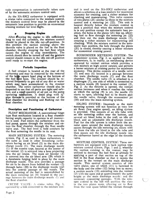 Bendix Stromberg NA-R9C1, C2 Carburetors Instruction Manual 1942 Form 10-297A