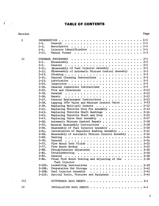 Bendix Model RSA-5AB1 Fuel Injector Overhaul Manual with Illustrated Parts Form 15-419B