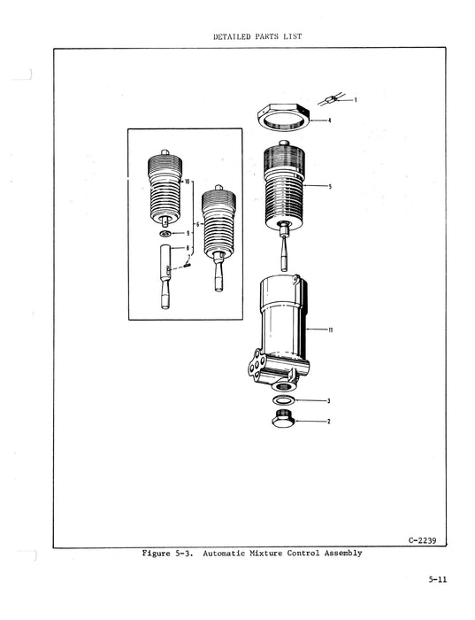 Bendix Model RSA-5AB1 Fuel Injector Overhaul Manual with Illustrated Parts Form 15-419B