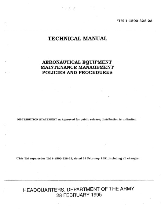 Aeronautical Equipment Maintenance Management Policies and Procedures TM 1-1500-328-23