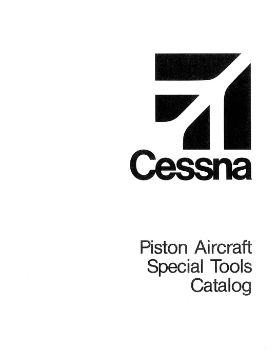 Cessna Piston Aircraft Special Tool Catalog