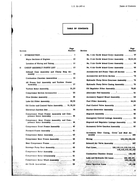 General Electric J47-GE-7, -9, -11, -13, -15, -19 Illustrated Parts Catalog TO 2J-J47-4