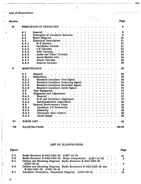 Collins R-843/ARN-58 1958 Preliminary Instruction Book (520-5861-00)