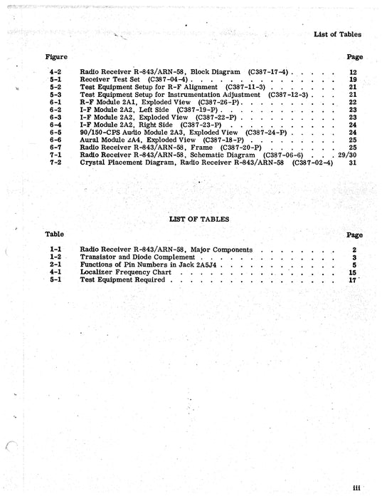 Collins R-843/ARN-58 1958 Preliminary Instruction Book (520-5861-00)