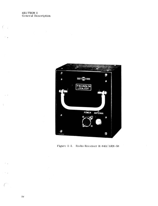 Collins R-843/ARN-58 1958 Preliminary Instruction Book (520-5861-00)