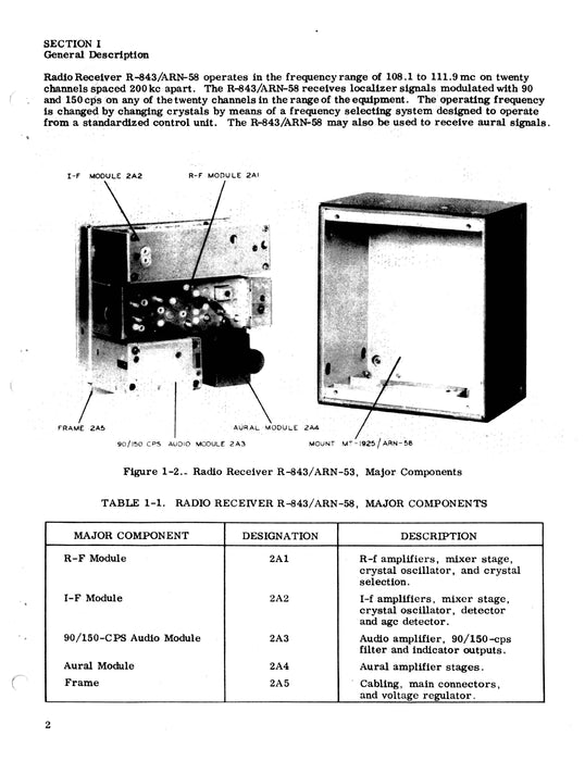 Collins R-843/ARN-58 1958 Preliminary Instruction Book (520-5861-00)