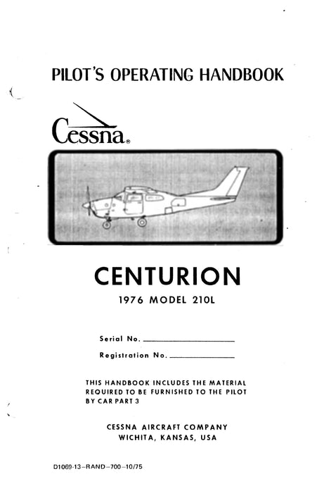 Cessna 210L Centurion 1976 Pilot's Operating Handbook