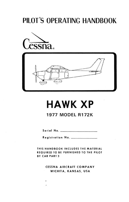 Cessna R172K Hawk XP 1977 Pilot's Operating Handbook D1083-13