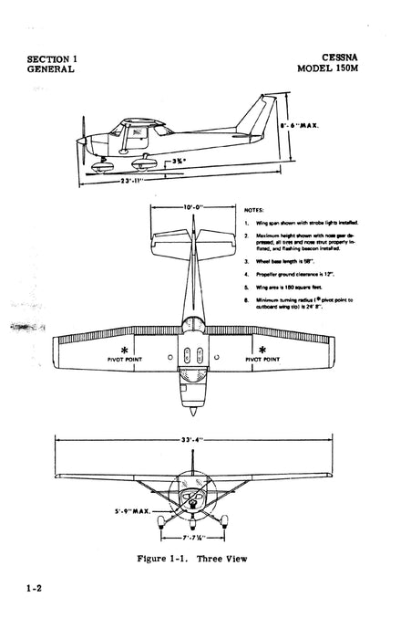 Cessna 150M 1976 Pilot's Operating Handbook D1055-13