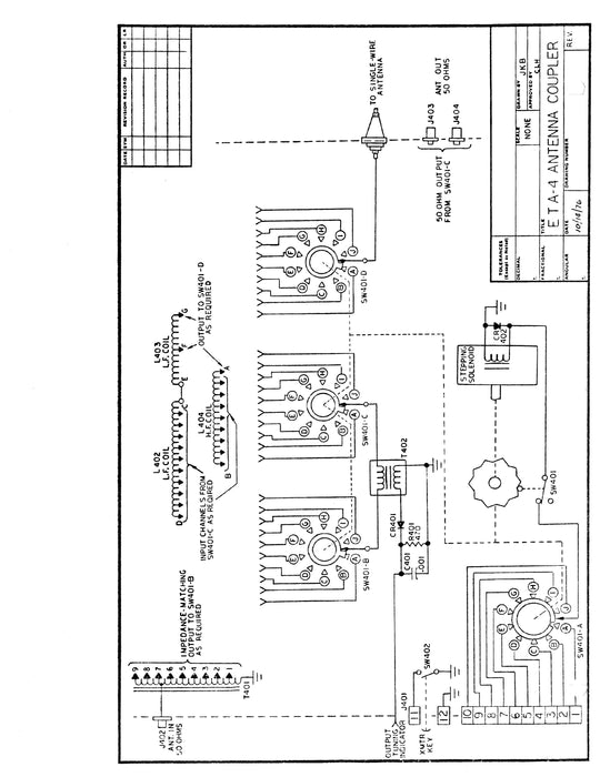 Genave ETA-4 Antenna Coupler Installation, Operating, Maintenance Manual