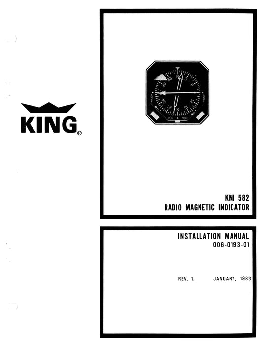 King KNI-582 Radio Magnetic Indicator Maintenance, Overhaul, Installation Manual