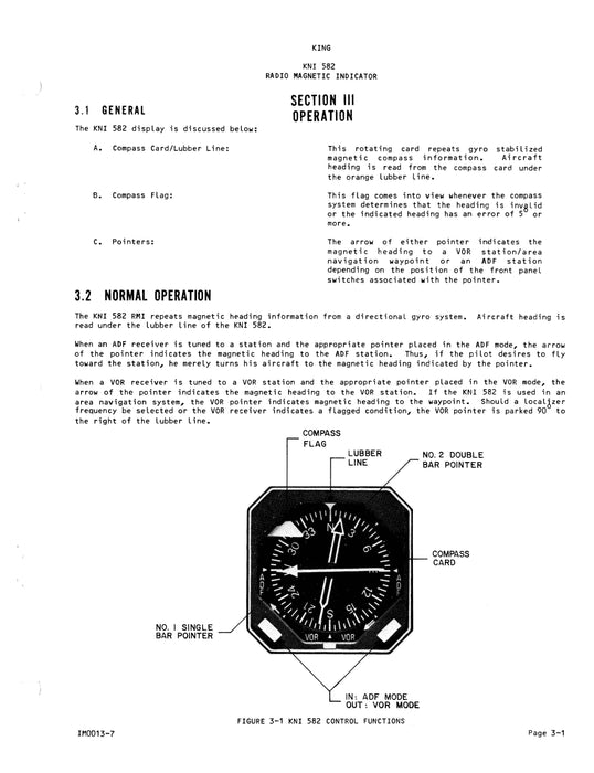 King KNI-582 Radio Magnetic Indicator Maintenance, Overhaul, Installation Manual