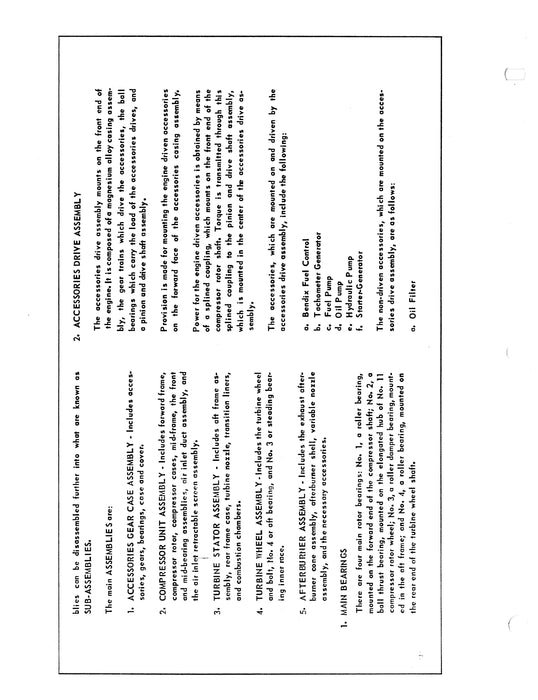 Allison Instructional Charts J35-A-35 Turbo Jet Engines 1953