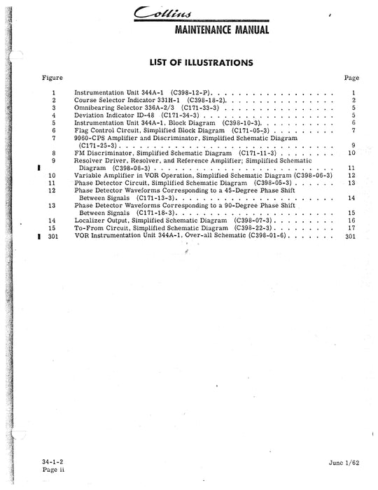 Collins 344A-1 Instrumentation Unit Maintenance Manual (520-5732-004)