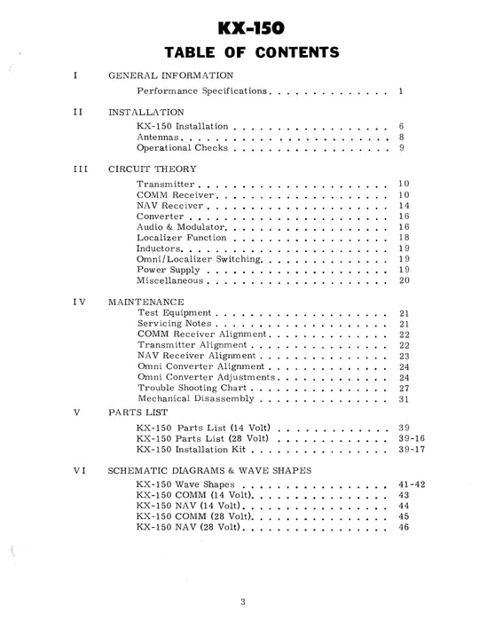 King KX-150 Director Maintenance Manual