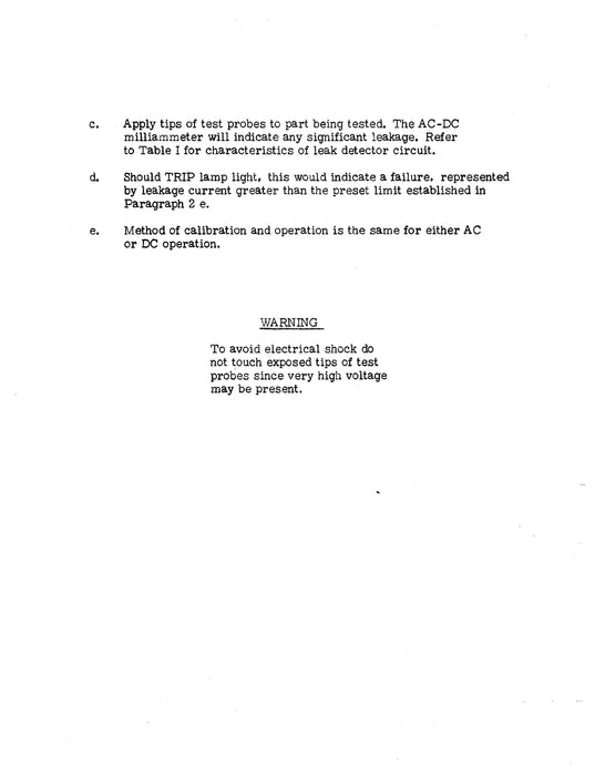 Bendix AC-DC Insulation Tester 60B4-1/1106904 Operating Instructions R012-9