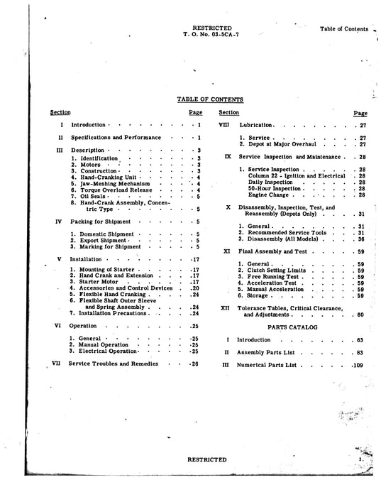 Jack & Heintz JH-5 and JH-10 Starters, Electric Instructions with Parts Catalog 03-5CA-7