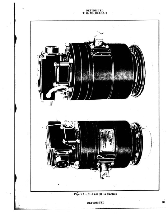 Jack & Heintz JH-5 and JH-10 Starters, Electric Instructions with Parts Catalog 03-5CA-7