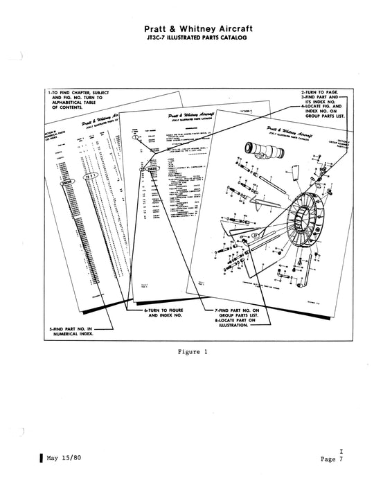 Pratt & Whitney JT3C-7 & JT3C-12 Turbojet Engines Illustrated Parts Catalog Part No. 395956