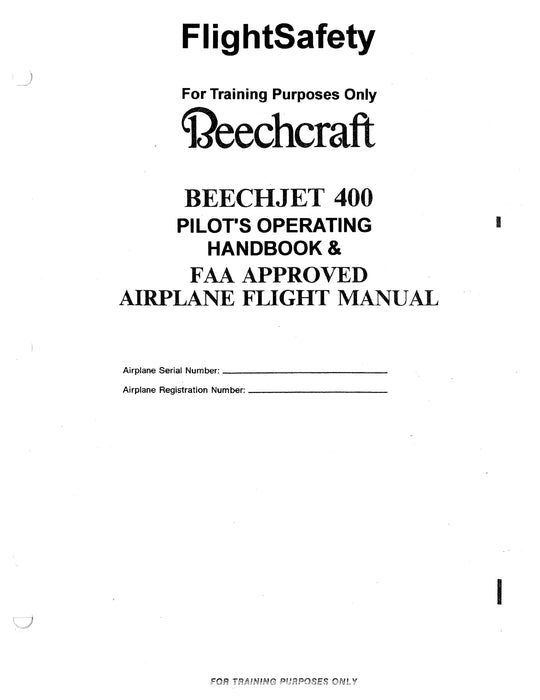 Beech Beechjet 400 POH & Flight Manual FlightSafety Training Manual