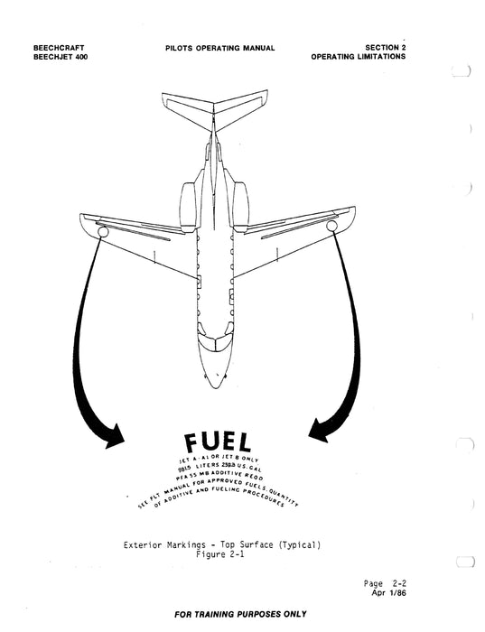 Beech Beechjet 400 POH & Flight Manual FlightSafety Training Manual