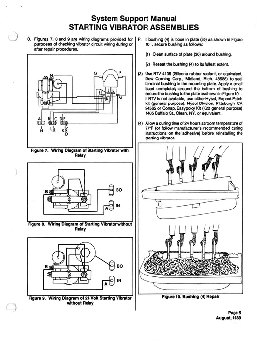 Continental Starting Vibrator Assemblies Service and Parts X43003