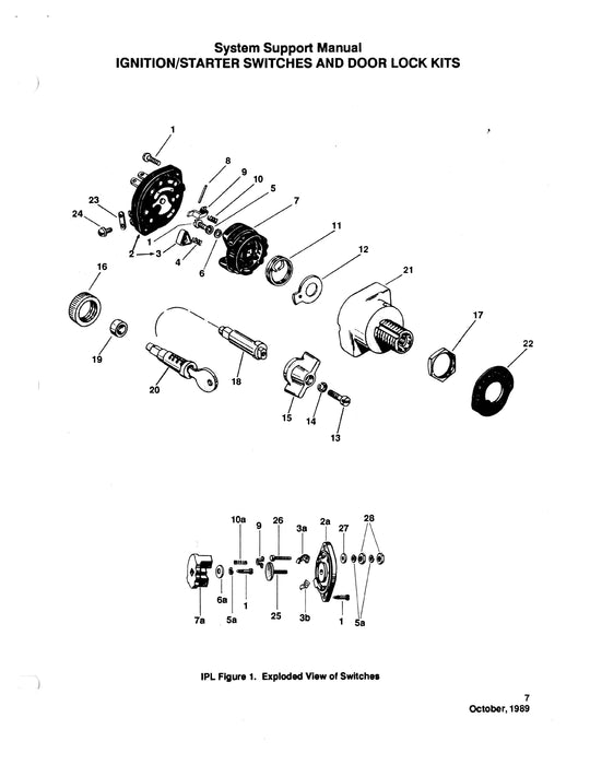 Continental Ignition/Starter Switches and Door Lock Kits Maintenance & Parts X43002