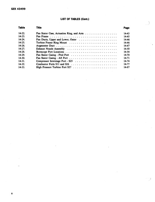 General Electric F101-GE-100 PV Operation and Service Manual GEK 43499