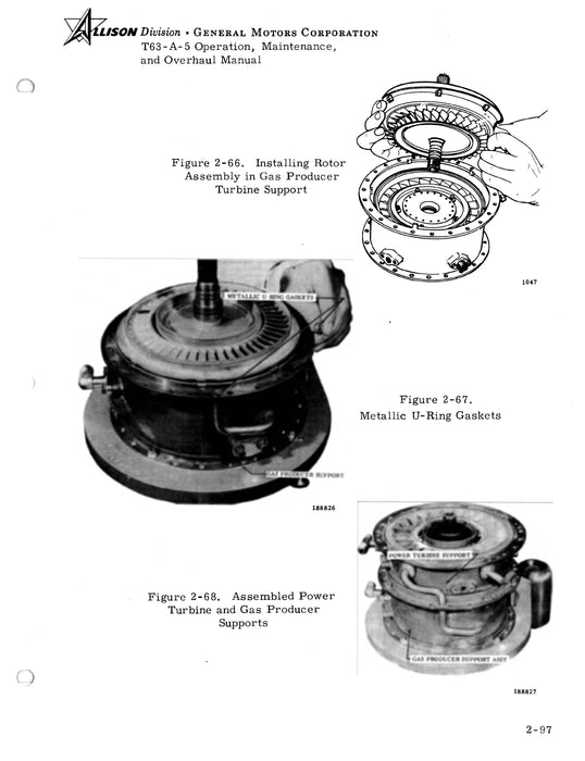 Allison T63-A-5 Gas Turbine Engine Operation, Maintenance, Overhaul Pub. No. 3W2