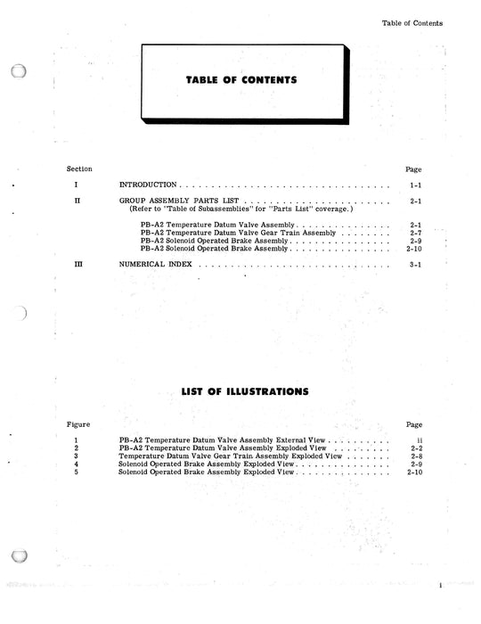 Bendix Temperature Datum Valve Model PB-A2 Illustrated Parts Form # 15-79D