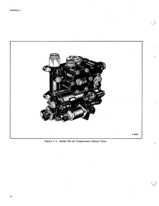 Bendix Temperature Datum Valve Model PB-A3 Overhaul Manual Form # 15-247A