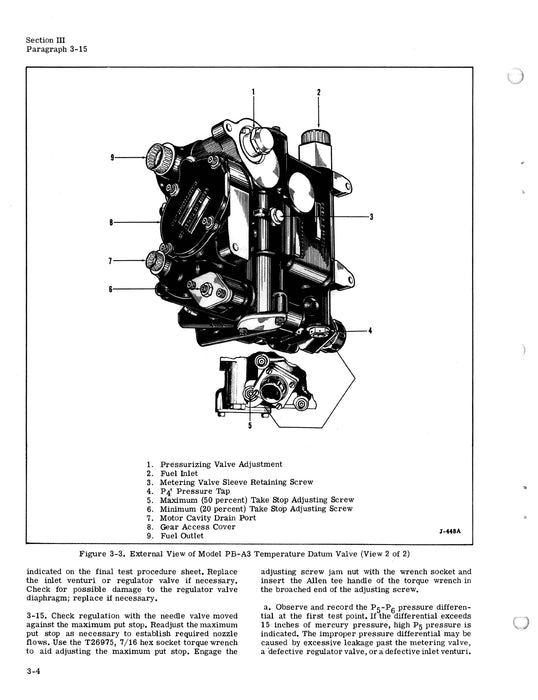 Bendix Temperature Datum Valve Model PB-A3 Overhaul Manual Form # 15-247A