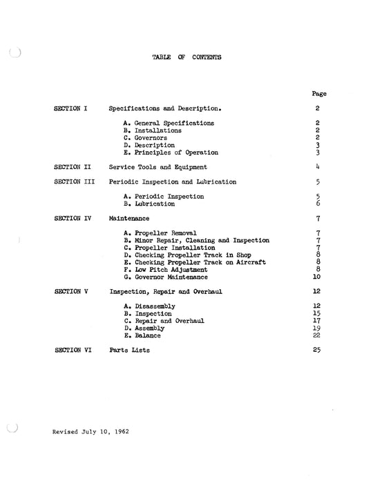 Flottorp F12A-3, -4, -5 Propeller Maintenance Manual