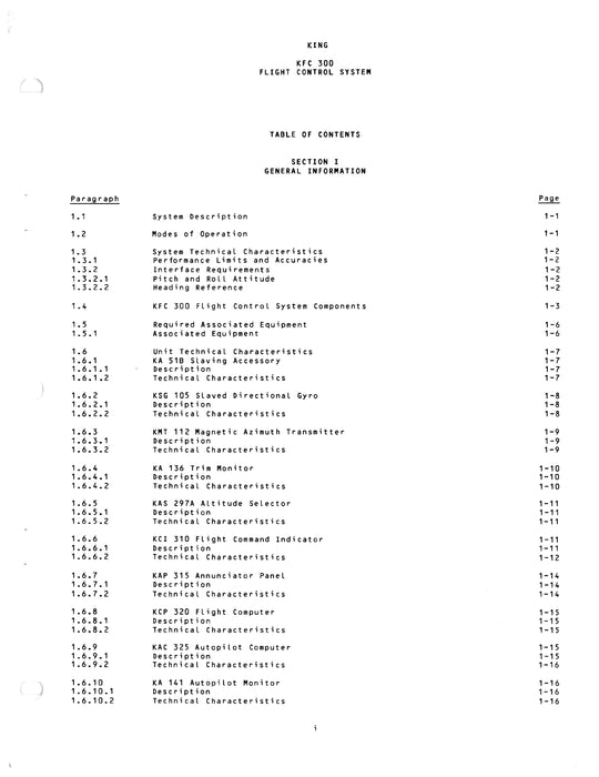 King KFC 300 Flight Control System For Piper Cheyenne PA-31T2 Installation Manual 006-0245-00