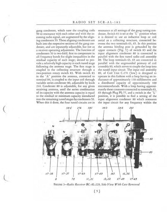 Radio Set SCR-AL-183, -283 Handbook of Instructions TO 08-10-36