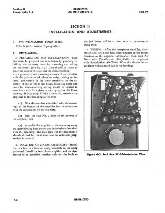 Interphone Equipments RC-34, -35, -35-Z, -36, -36-B, -51, -175 Maintenance Instructions 16-40RC175-2