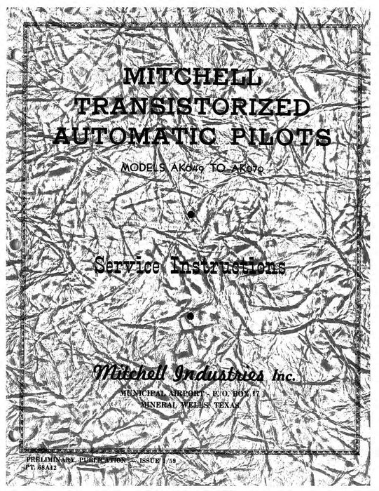 Mitchell Transistorized Automatic Pilots Models AK049 To AK070 Service Instructions