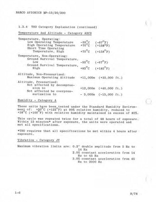 Narco MP-15, MP-20, MP-200 Voltage Converter Maintenance Manual 03223-0600