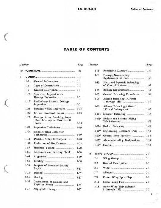 McDonnell Douglas C-124A And C-124C Structural Repair Instructions (1C-124A-2-3)