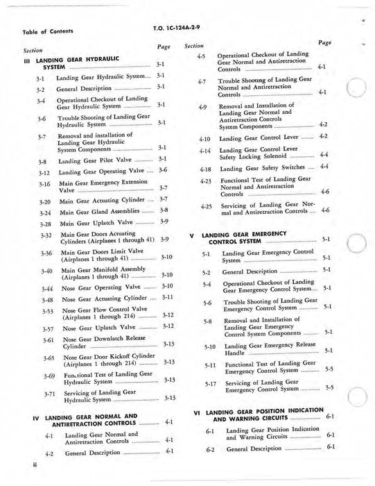 McDonnell Douglas C-124A And C-124C Maintenance Instructions Volume IX Landing Gear (1C-124A-2-9