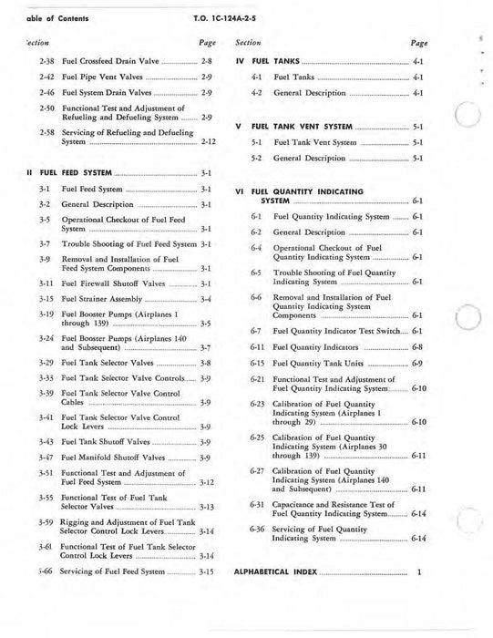 McDonnell Douglas C-124A And C-124C Maintenance Instructions Volume V Fuel System (1C-124A-2-5)